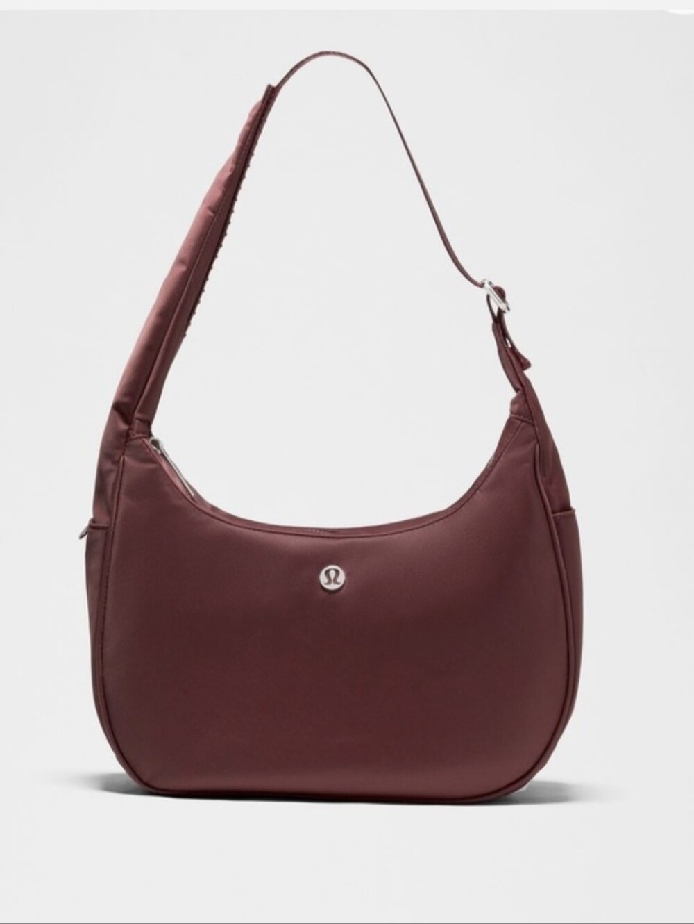 Lululemon City Essentials Burgundy Bay & Silver Large 4L Shoulder Bag